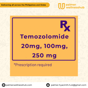 Temozolomide 100 mg capsules used in brain tumor and glioblastoma treatment