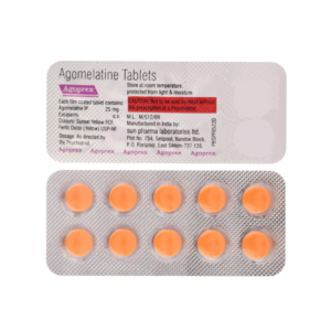 Agomelatine 25mg Agoprex tablets blister pack front and back