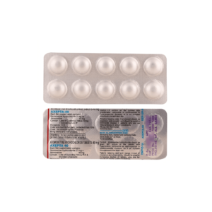 Atomoxetine 40 mg Tablets Axepta blister pack front and back view