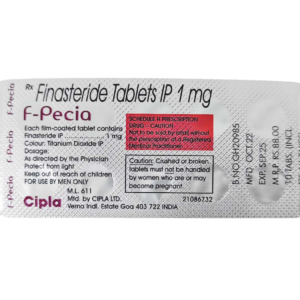 F-Pecia 1 mg finasteride prescription blister pack